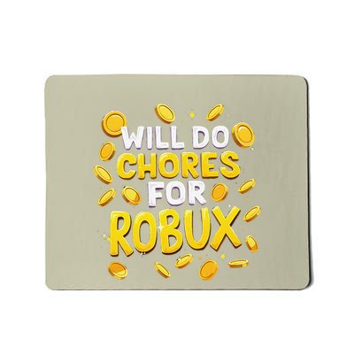 Noob And Professional Gamer Will Do Chores For Robux Mousepad