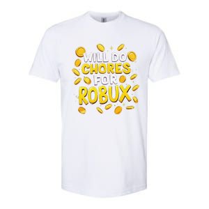 Noob And Professional Gamer Will Do Chores For Robux Softstyle CVC T-Shirt