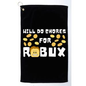 Noob And Professional Gamer Will Do Chores For Robux Platinum Collection Golf Towel