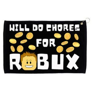 Noob And Professional Gamer Will Do Chores For Robux Grommeted Golf Towel