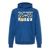 Noob And Professional Gamer Will Do Chores For Robux Premium Hoodie