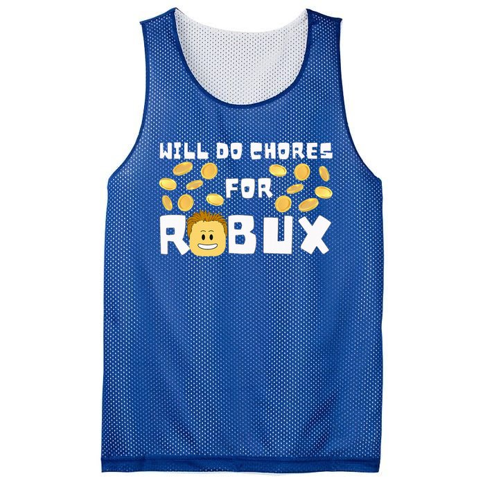 Noob And Professional Gamer Will Do Chores For Robux Mesh Reversible Basketball Jersey Tank