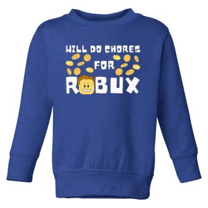 Noob And Professional Gamer Will Do Chores For Robux Toddler Sweatshirt