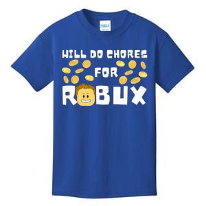 Noob And Professional Gamer Will Do Chores For Robux Kids T-Shirt