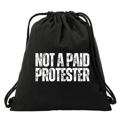 Not A Paid Protester Drawstring Bag