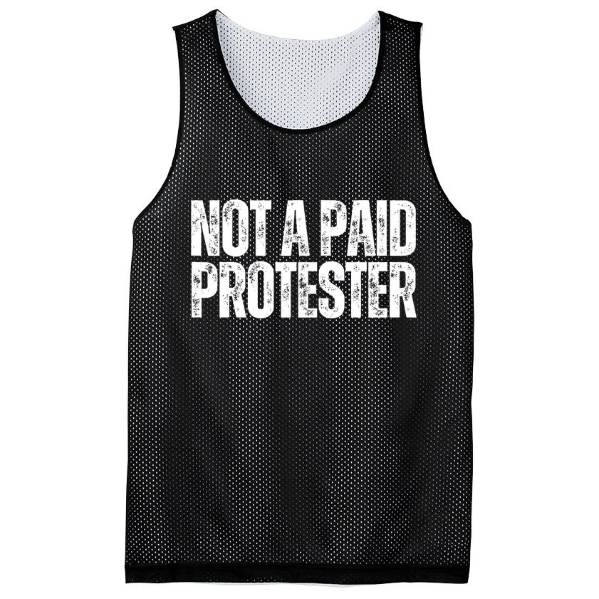 Not A Paid Protester Mesh Reversible Basketball Jersey Tank