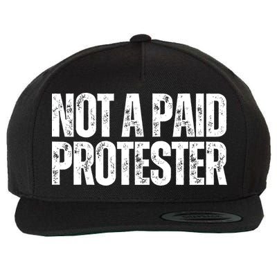 Not A Paid Protester Wool Snapback Cap