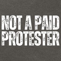 Not A Paid Protester Cotton Canvas Backpack