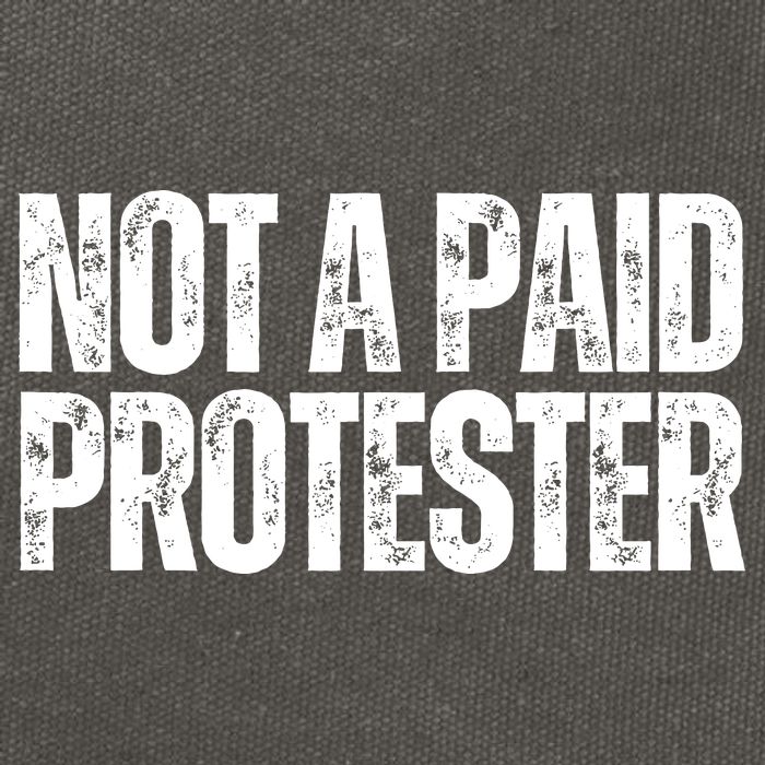 Not A Paid Protester Cotton Canvas Backpack