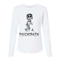 Not A Psychopath Halloween Costume Word Design Womens Cotton Relaxed Long Sleeve T-Shirt