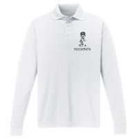 Not A Psychopath Halloween Costume Word Design Performance Long Sleeve Polo