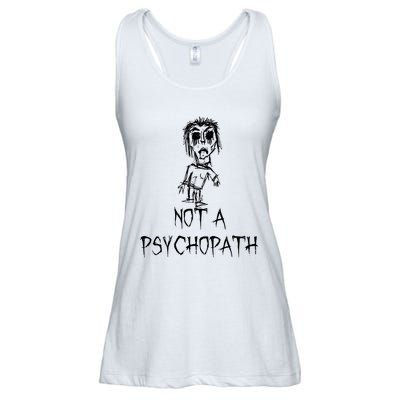 Not A Psychopath Halloween Costume Word Design Ladies Essential Flowy Tank