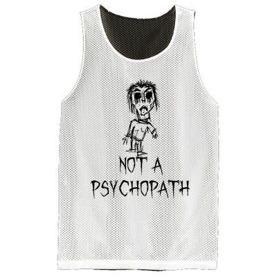 Not A Psychopath Halloween Costume Word Design Mesh Reversible Basketball Jersey Tank