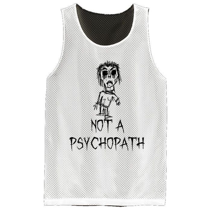 Not A Psychopath Halloween Costume Word Design Mesh Reversible Basketball Jersey Tank