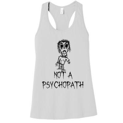 Not A Psychopath Halloween Costume Word Design Women's Racerback Tank