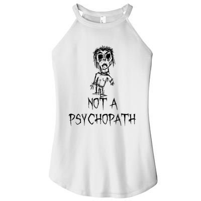 Not A Psychopath Halloween Costume Word Design Women's Perfect Tri Rocker Tank