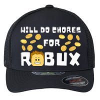 Noob And Professional Gamer Will Do Chores For Robux Flexfit Unipanel Trucker Cap