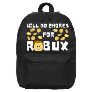 Noob And Professional Gamer Will Do Chores For Robux 16 in Basic Backpack