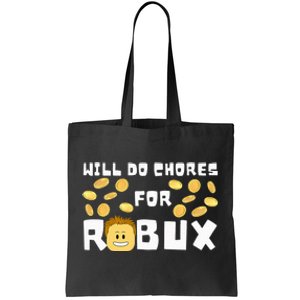 Noob And Professional Gamer Will Do Chores For Robux Tote Bag