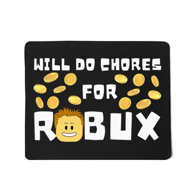 Noob And Professional Gamer Will Do Chores For Robux Mousepad