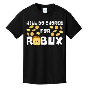 Noob And Professional Gamer Will Do Chores For Robux Kids T-Shirt