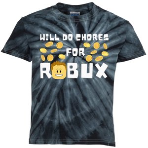 Noob And Professional Gamer Will Do Chores For Robux Kids Tie-Dye T-Shirt