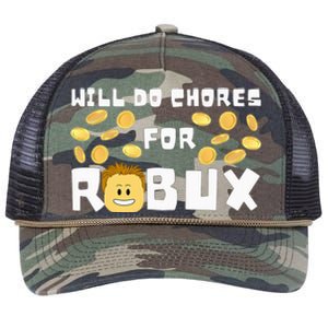 Noob And Professional Gamer Will Do Chores For Robux Retro Rope Trucker Hat Cap