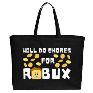 Noob And Professional Gamer Will Do Chores For Robux Cotton Canvas Jumbo Tote