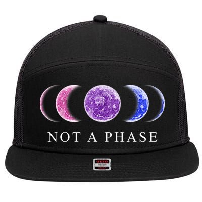 Not A Phase Moon Phases LGBT Pride 7 Panel Mesh Trucker Snapback Hat