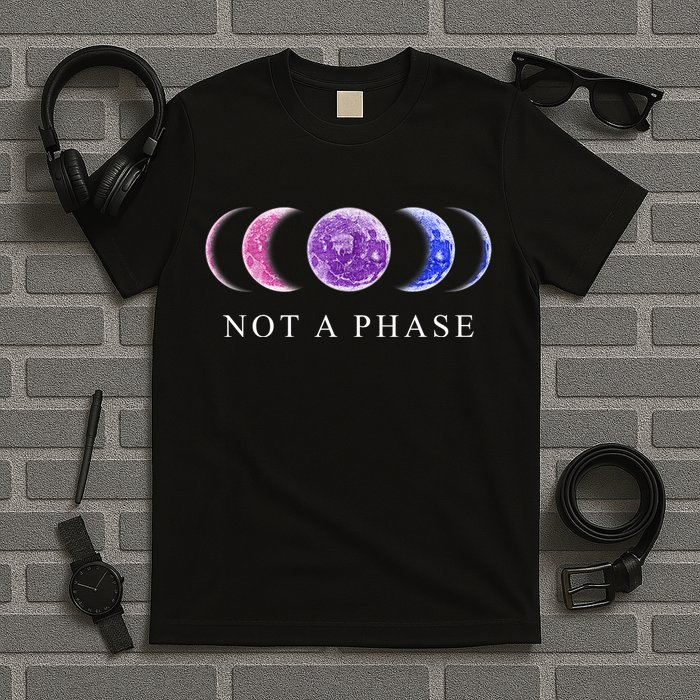 Not A Phase Moon Phases LGBT Pride T-Shirt