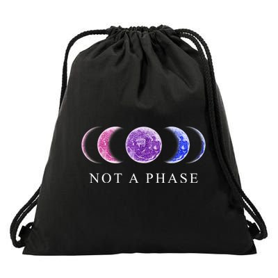 Not A Phase Moon Phases LGBT Pride Drawstring Bag