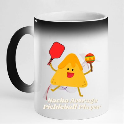 Nacho Average Pickleball Player 11oz Black Color Changing Mug