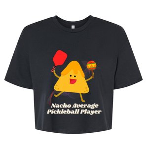 Nacho Average Pickleball Player Bella+Canvas Jersey Crop Tee