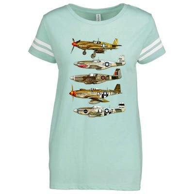 North American P51 Mustang WW2 Fighter Enza Ladies Jersey Football T-Shirt