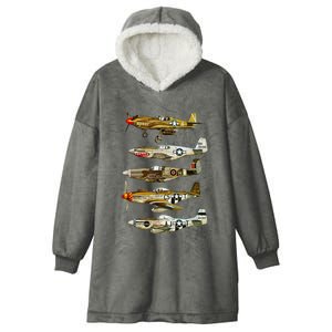 North American P51 Mustang WW2 Fighter Hooded Wearable Blanket