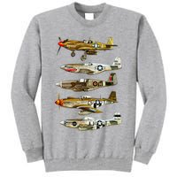 North American P51 Mustang WW2 Fighter Tall Sweatshirt