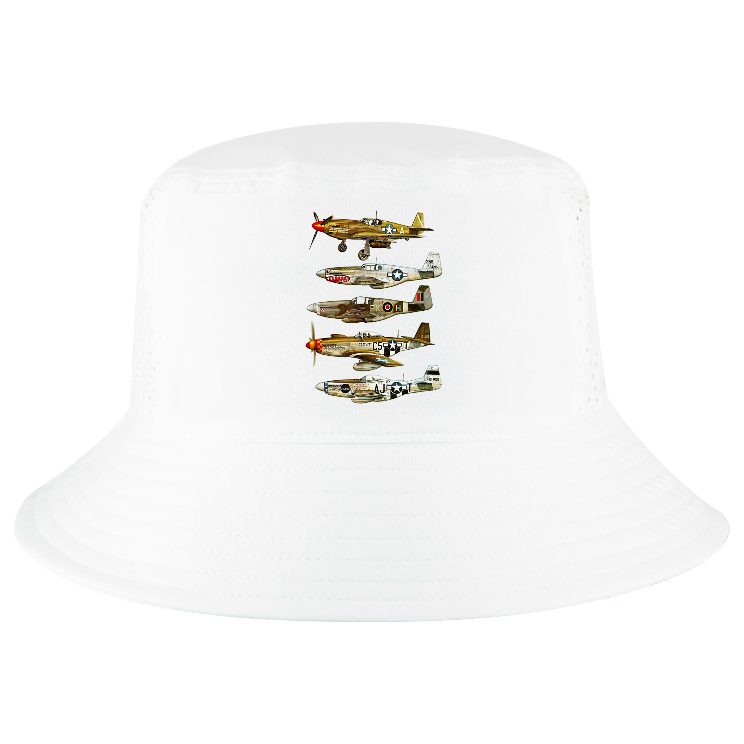North American P51 Mustang WW2 Fighter Cool Comfort Performance Bucket Hat