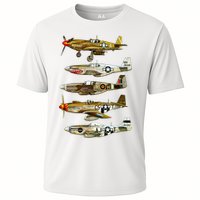 North American P51 Mustang WW2 Fighter Cooling Performance Crew T-Shirt