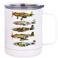 North American P51 Mustang WW2 Fighter 12 oz Stainless Steel Tumbler Cup