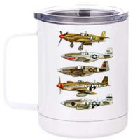 North American P51 Mustang WW2 Fighter 12 oz Stainless Steel Tumbler Cup