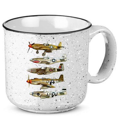 North American P51 Mustang WW2 Fighter 15oz Campfire Ceramic Mug