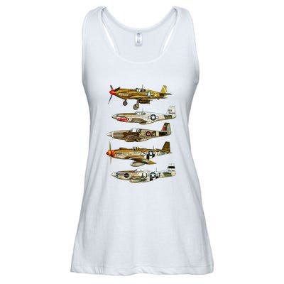 North American P51 Mustang WW2 Fighter Ladies Essential Flowy Tank