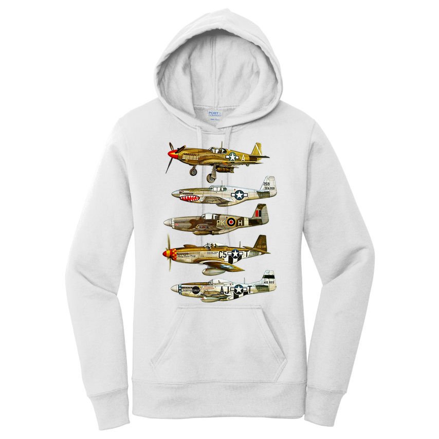 North American P51 Mustang WW2 Fighter Women's Pullover Hoodie