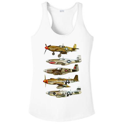 North American P51 Mustang WW2 Fighter Ladies PosiCharge Competitor Racerback Tank