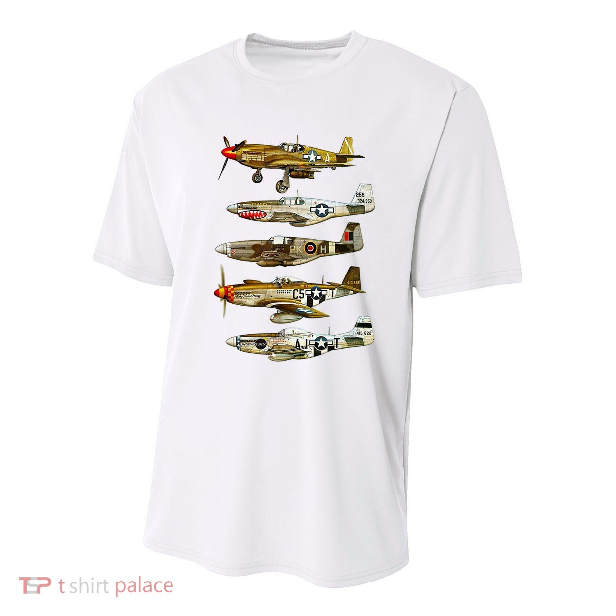 North American P51 Mustang WW2 Fighter Youth Performance Sprint T-Shirt