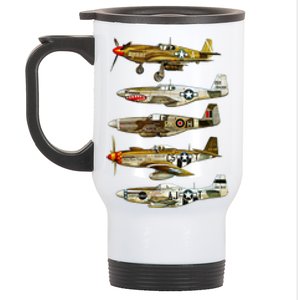 North American P51 Mustang WW2 Fighter Stainless Steel Travel Mug