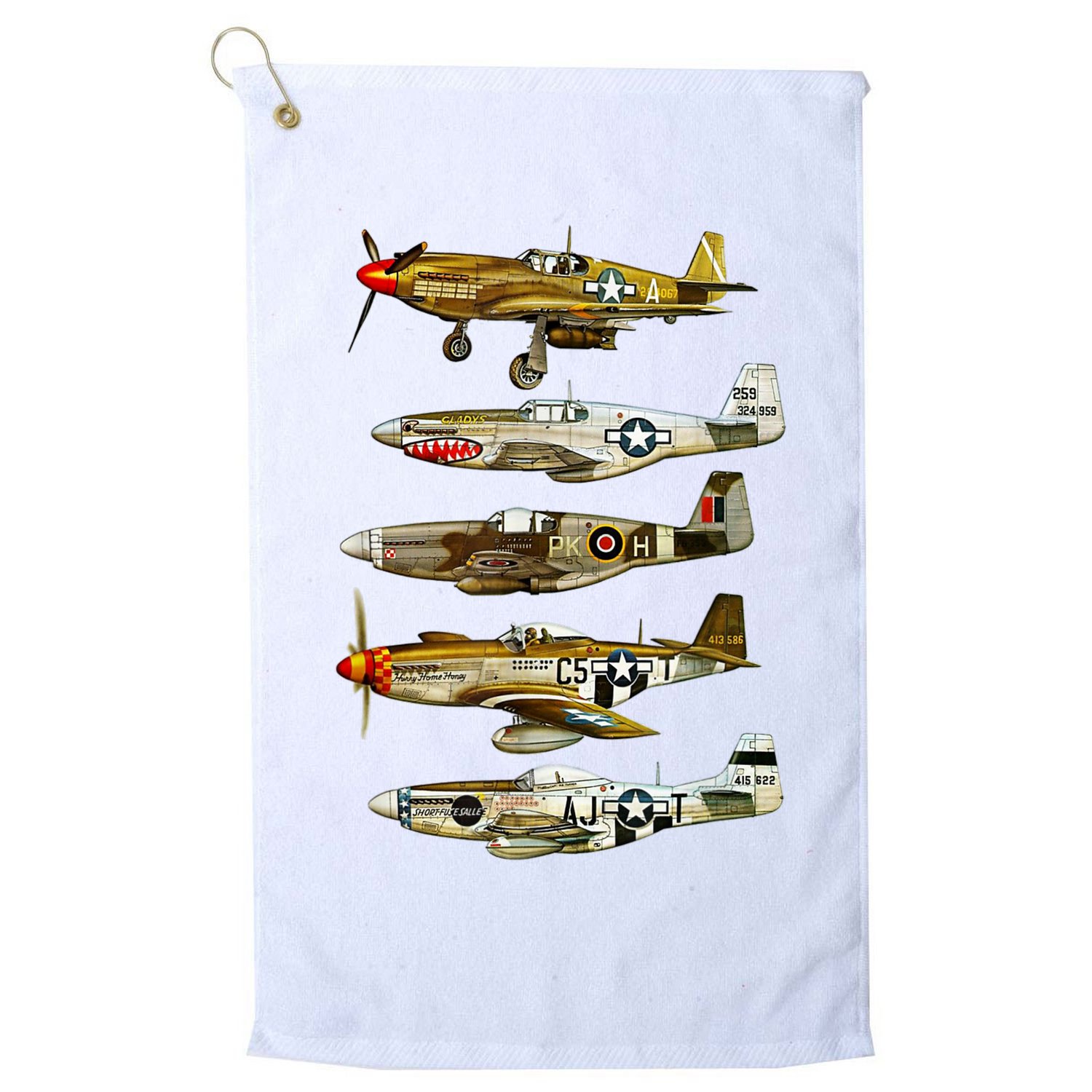 North American P51 Mustang WW2 Fighter Golf Towel