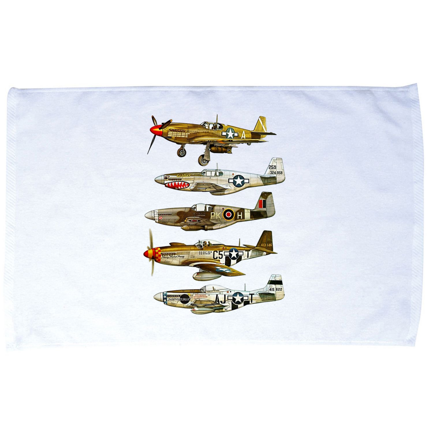 North American P51 Mustang WW2 Fighter Microfiber Hand Towel