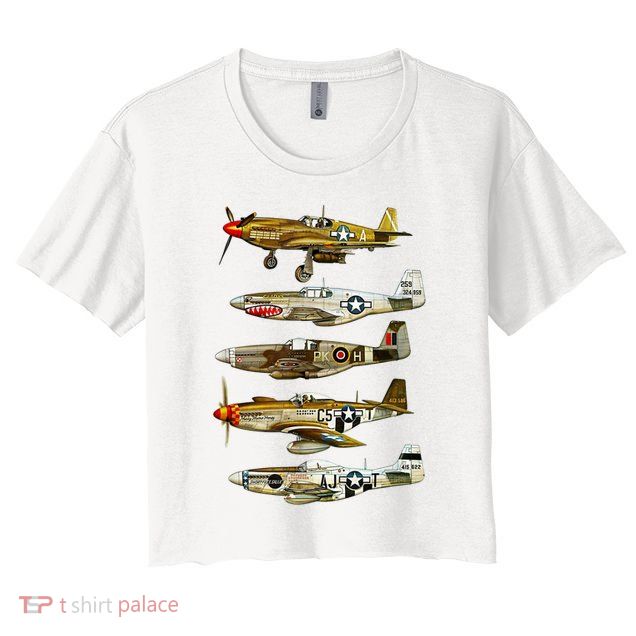 North American P51 Mustang WW2 Fighter Crop Top