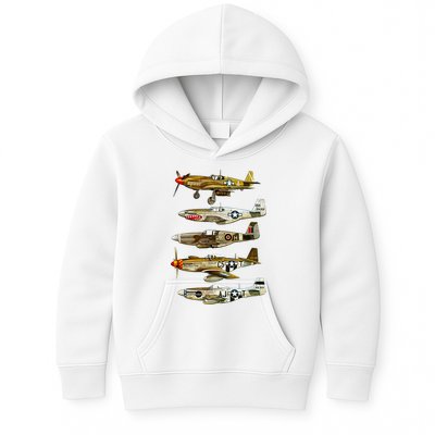 North American P51 Mustang WW2 Fighter Kids Hoodie